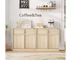 Bahut avec tiroirs, grand buffet à café avec rangement, buffet moderne en bois pour cuisine et salle à manger