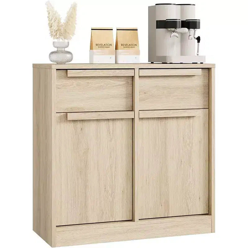 Bahut avec tiroirs, grand buffet à café avec rangement, buffet moderne en bois pour cuisine et salle à manger