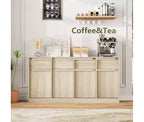 Bahut avec tiroirs, grand buffet à café avec rangement, buffet moderne en bois pour cuisine et salle à manger