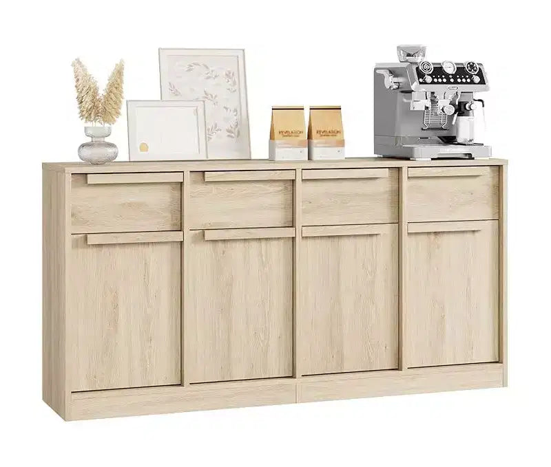 Bahut avec tiroirs, grand buffet à café avec rangement, buffet moderne en bois pour cuisine et salle à manger