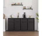 Bahut avec tiroirs, grand buffet à café avec rangement, buffet moderne en bois pour cuisine et salle à manger