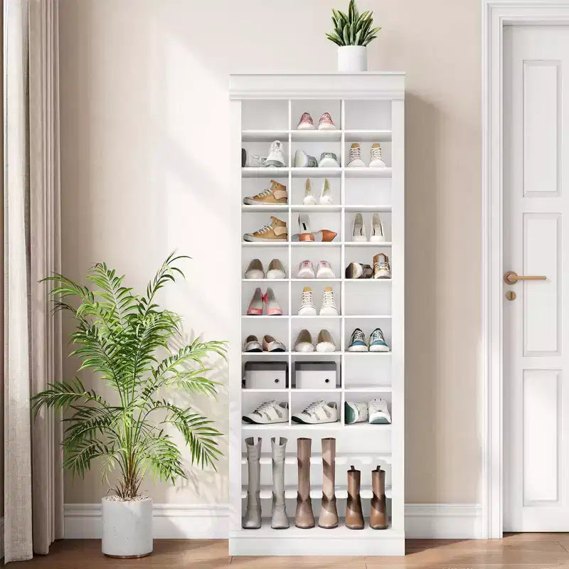 Meuble à chaussures 10 niveaux en bois robuste, peut contenir 30 paires pour l'entrée