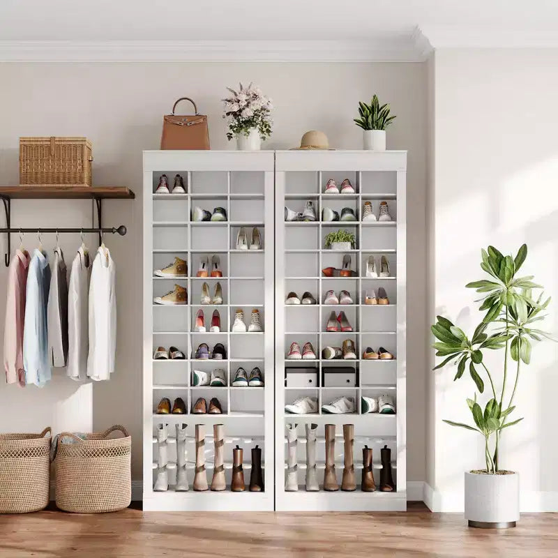 Meuble à chaussures 10 niveaux en bois robuste, peut contenir 30 paires pour l'entrée