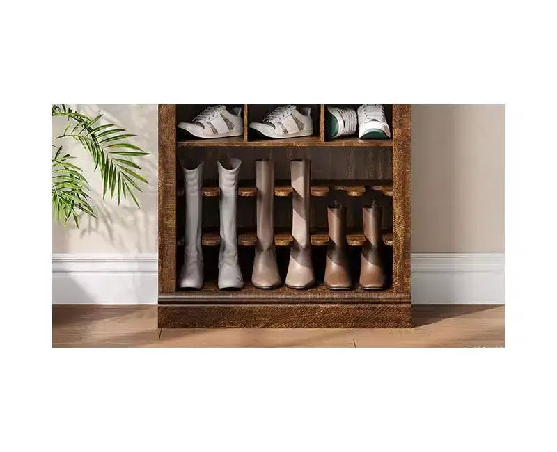 Meuble à chaussures 10 niveaux en bois robuste, peut contenir 30 paires pour l'entrée