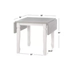 Ensemble de salle à manger extensible 5 pièces style ferme noyer/blanc