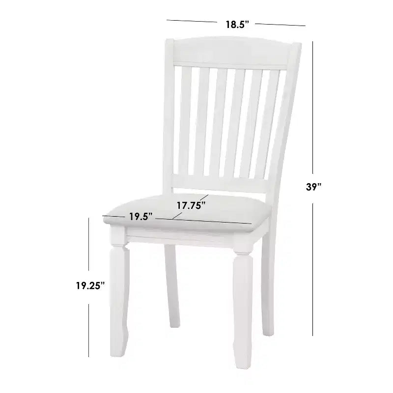 Ensemble de salle à manger extensible 5 pièces style ferme noyer/blanc