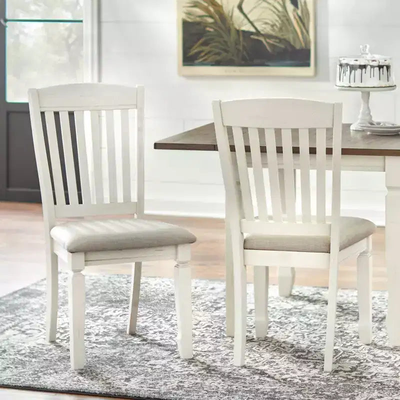 Ensemble de salle à manger extensible 5 pièces style ferme noyer/blanc