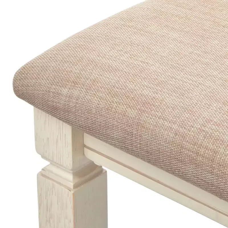 Ensemble de salle à manger extensible 5 pièces style ferme noyer/blanc