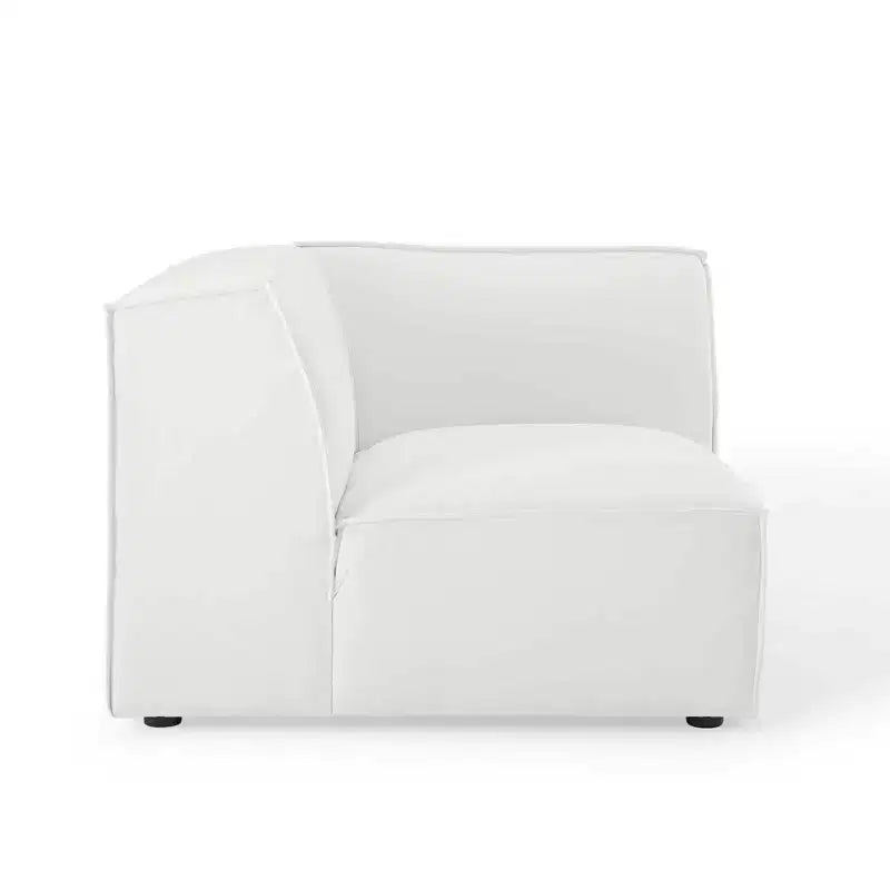 Banc moderne en cuir véritable avec piètement en métal en forme de X