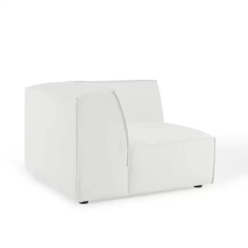 Banc moderne en cuir véritable avec piètement en métal en forme de X