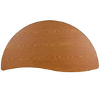 Table d'activités collaborative laminée thermique flexible demi-cercle vague 60 po - Pieds réglables en hauteur standard
