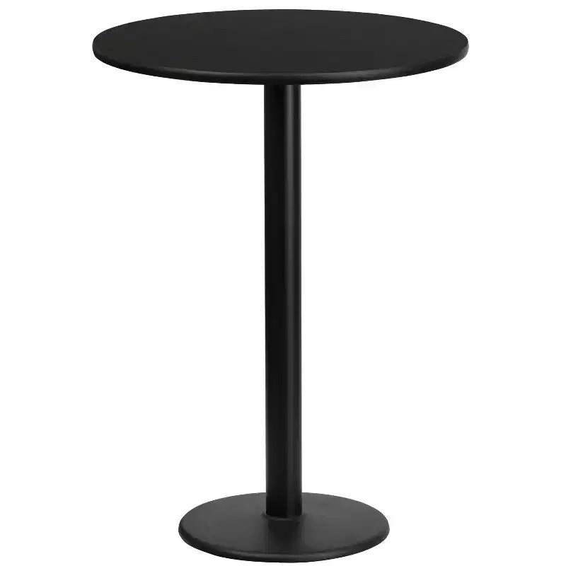 Emma and Oliver 24 Round Laminate Table Top with 18 Round Bar Height Table Base
