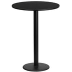 Emma and Oliver 24 Round Laminate Table Top with 18 Round Bar Height Table Base