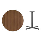 Plateau de table stratifié rond de 36 pouces avec piètement de table de 30x30 pouces