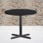Plateau de table stratifié rond de 36 pouces avec piètement de table de 30x30 pouces