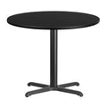 Plateau de table stratifié rond de 36 pouces avec piètement de table de 30x30 pouces