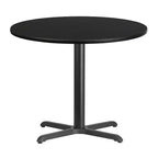 Plateau de table stratifié rond de 36 pouces avec piètement de table de 30x30 pouces