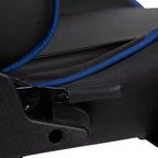 Fauteuil de jeu ergonomique Racing avec dossier inclinable et repose-pieds en similicuir rouge