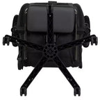 Fauteuil de jeu ergonomique Racing avec dossier inclinable et repose-pieds en similicuir rouge