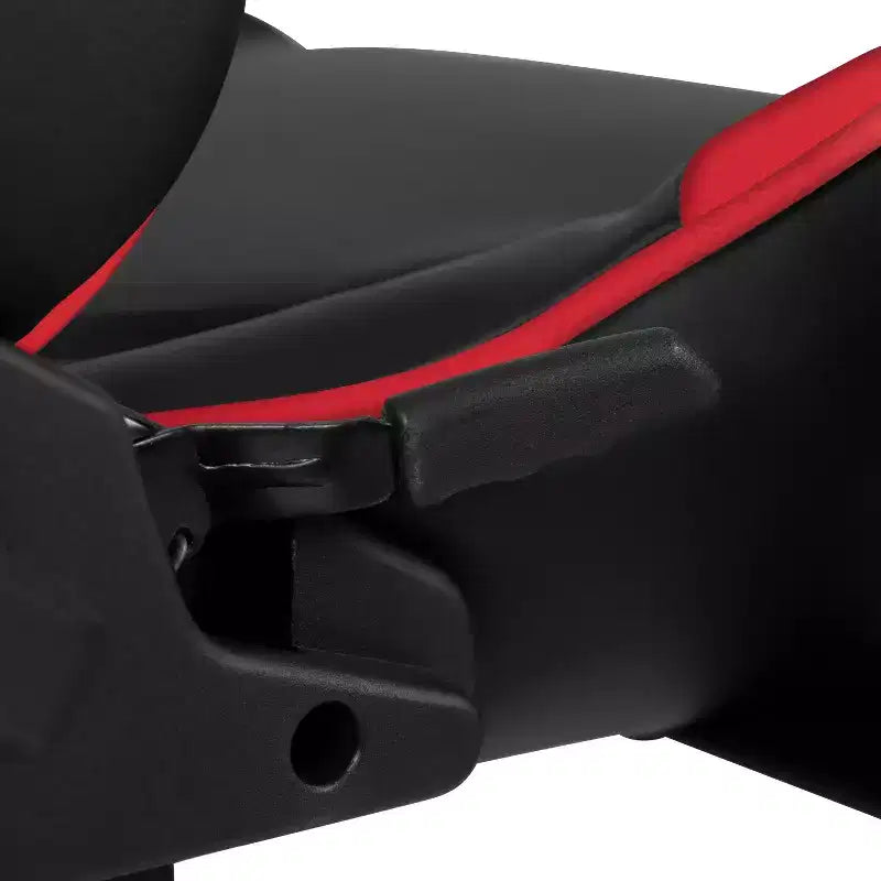 Fauteuil de jeu ergonomique Racing avec dossier inclinable et repose-pieds en similicuir rouge