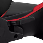 Fauteuil de jeu ergonomique Racing avec dossier inclinable et repose-pieds en similicuir rouge