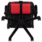Fauteuil de jeu ergonomique Racing avec dossier inclinable et repose-pieds en similicuir rouge