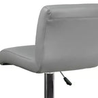 Tabouret de bar pivotant à roulettes, réglable en hauteur, avec base chromée
