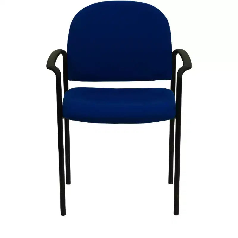 Chaise de réception latérale empilable en acier avec accoudoirs, modèle Confort
