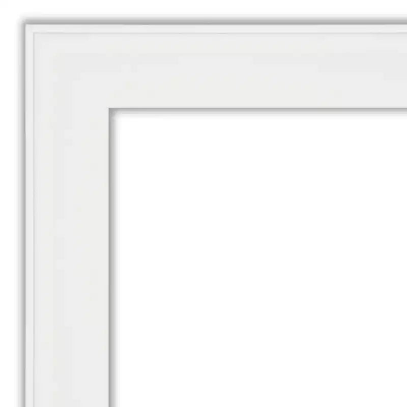 Miroir Mural de Salle de Bain Encadré Blanc pour Coiffeuse