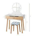 Miroir de courtoisie avec 8 ampoules dimmables, éclairage Noir Blanc Naturel
