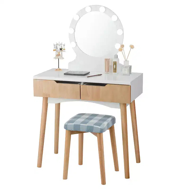 Miroir de courtoisie avec 8 ampoules dimmables, éclairage Noir Blanc Naturel