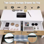 Miroir de courtoisie avec 8 ampoules dimmables, éclairage Noir Blanc Naturel