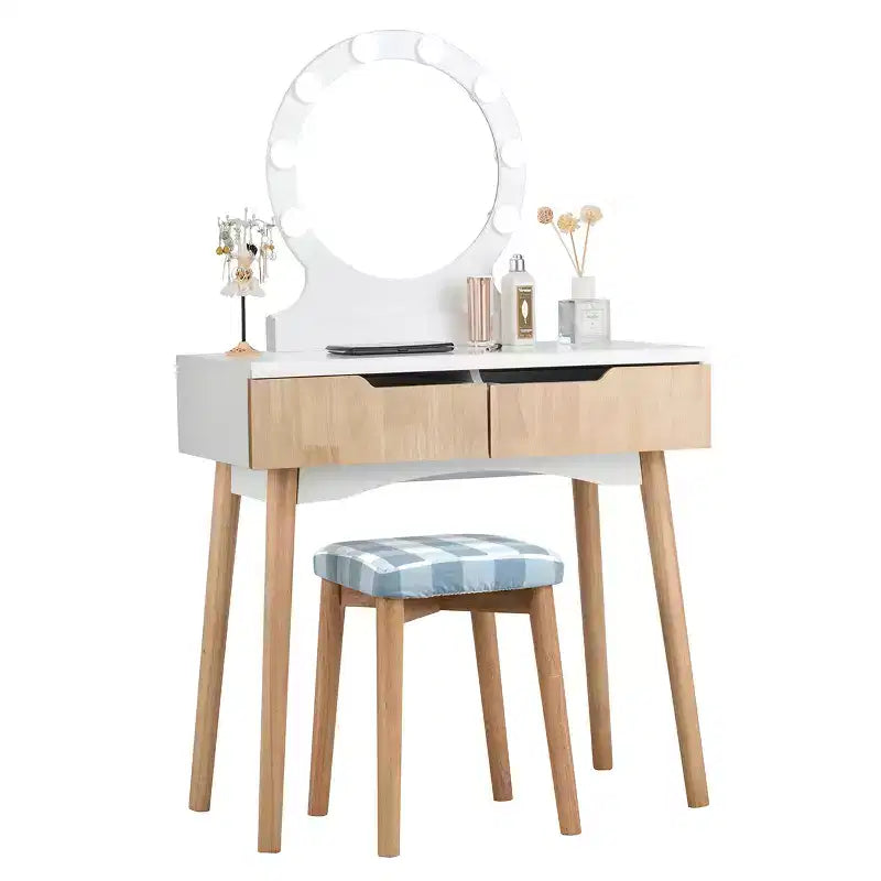 Miroir de courtoisie avec 8 ampoules dimmables, éclairage Noir Blanc Naturel