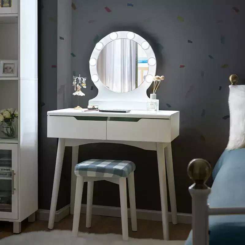 Miroir de courtoisie avec 8 ampoules dimmables, éclairage Noir Blanc Naturel