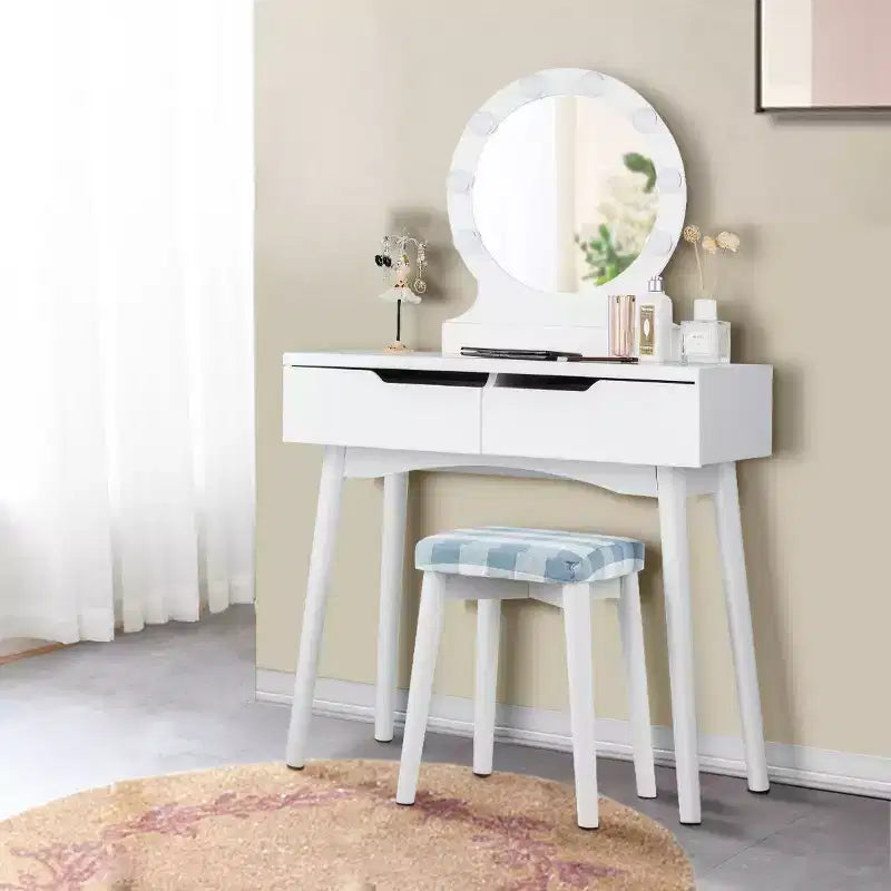 Miroir de courtoisie avec 8 ampoules dimmables, éclairage Noir Blanc Naturel