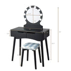 Miroir de courtoisie avec 8 ampoules dimmables, éclairage Noir Blanc Naturel