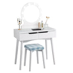 Miroir de courtoisie avec 8 ampoules dimmables, éclairage Noir Blanc Naturel