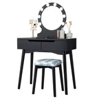 Miroir de courtoisie avec 8 ampoules dimmables, éclairage Noir Blanc Naturel
