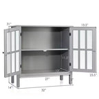 Meuble buffet de rangement avec portes vitrées, table console, desserte