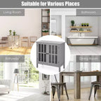 Meuble buffet de rangement avec portes vitrées, table console, desserte
