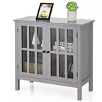 Meuble buffet de rangement avec portes vitrées, table console, desserte