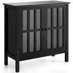 Costway Storage Buffet Cabinet Glass Door Sideboard Console Table Server