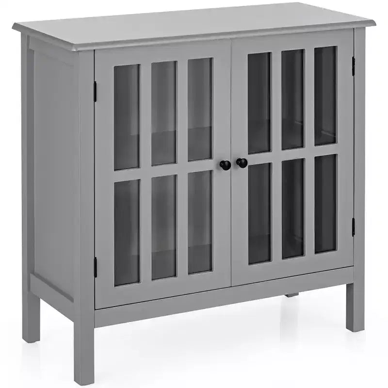 Meuble buffet de rangement avec portes vitrées, table console, desserte